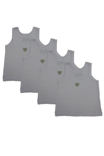 Girls Cotton Tank Top Undershirt 4pk